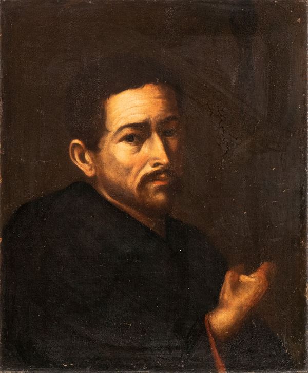 Artista attivo a Napoli, XVII secolo - Portrait of a painter (Selfportrait?)