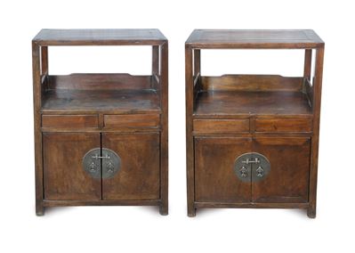 Credenze in legno di noce, Cina, dinastia Qing, XVIII secolo