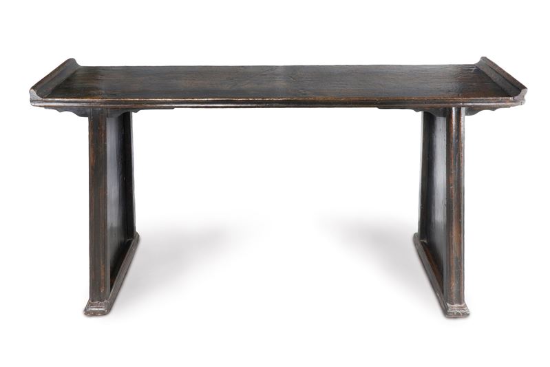 Tavolo per dipinti, legno di olmo, Cina, dinastia Qing, XVII - XVIII secolo