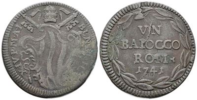 Benedetto XIV, Baiocco 1741 a.I. Cu