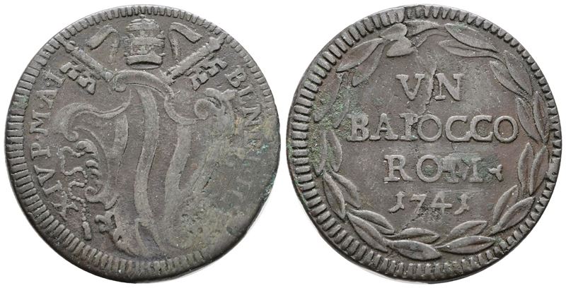 Benedetto XIV, Baiocco 1741 a.I. Cu