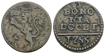 Benedetto XIV, Quattrino 1755, Cu, 2,2g
