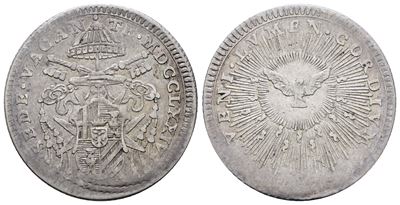 Moneta dello Stato Pontificio, Roma. Sede vacante (1774-1775). Giulio 1774, argento, 2,6 g