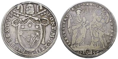 Pio VI, Testone del 1796