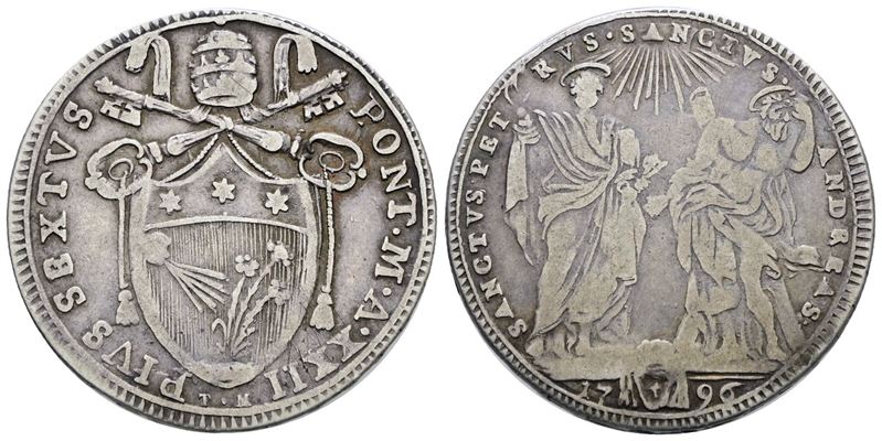 Pio VI, Testone del 1796