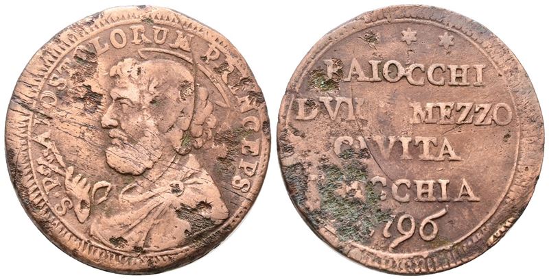 Pio VI, Sampietrino da 2,5 baiocchi 1796