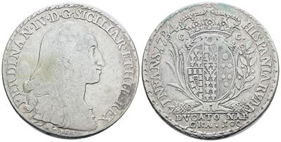 Ferdinando IV di Borbone, Ducato 100 grana 1784
