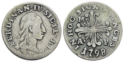 Ferdinando IV di Borbone, Carlino 10 grana 1798