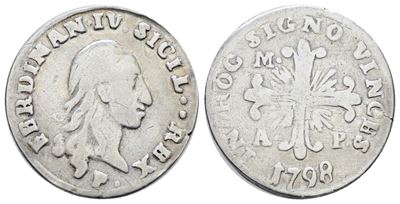 Borbone, Ferdinando IV di Borbone, Carlino 10 grana 1798