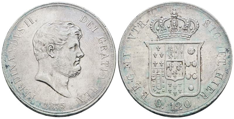 Ferdinando II di Borbone, Piastra da 120 grana 1855