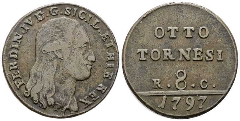 Ferdinando IV di Borbone, 8 tornesi 1797