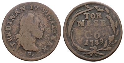 Ferdinando IV di Borbone, Tornese 6 cavalli, 1789