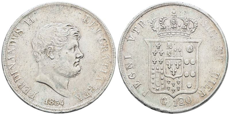 Ferdinando II di Borbone, Piastra 120 grana 1854