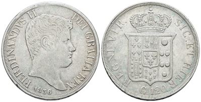 Ferdinando II di Borbone, Piastra 120 grana 1836