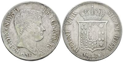 Ferdinando II di Borbone, Piastra 120 grana 1836
