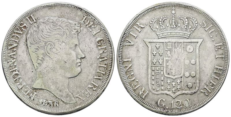 Ferdinando II di Borbone, Piastra 120 grana 1836