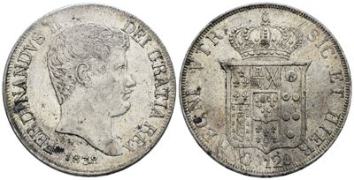 Ferdinando II di Borbone, Piastra 120 grana 1838