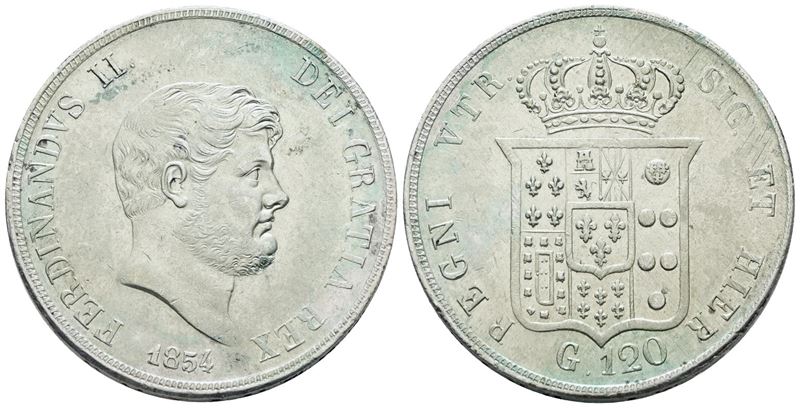 Ferdinando II di Borbone, Piastra 120 grana 1854