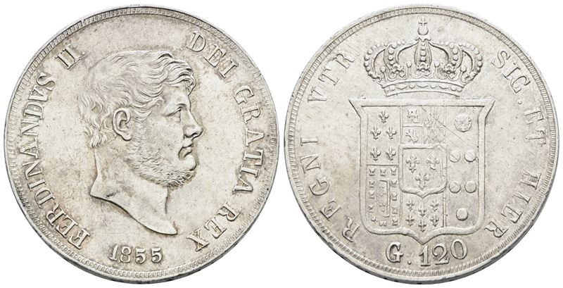 Ferdinando II di Borbone, Piastra 120 grana 1854