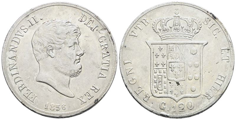Ferdinando II di Borbone, Piastra 120 grana 1856