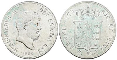 Ferdinando II di Borbone, Piastra 120 grana 1856