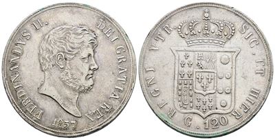 Ferdinando II di Borbone, Piastra 120 grana 1857