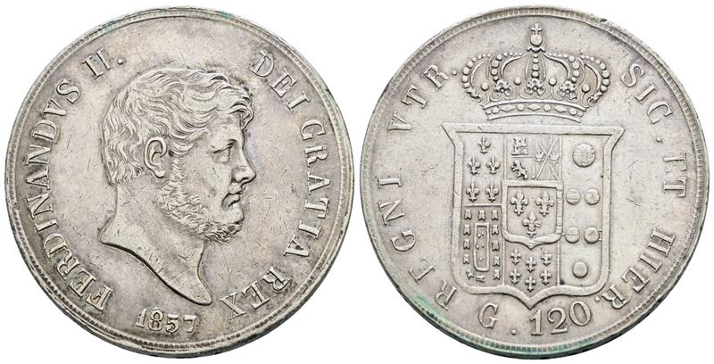 Ferdinando II di Borbone, Piastra 120 grana 1857