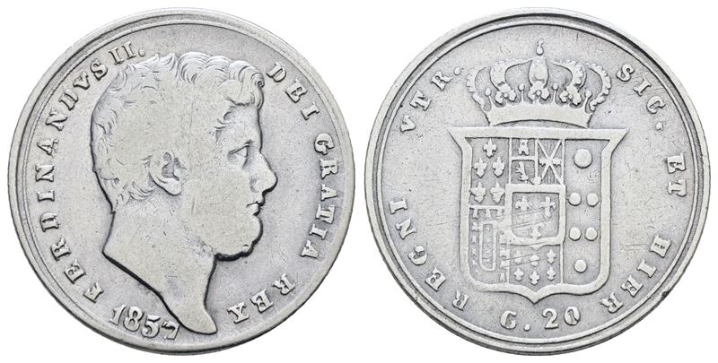 Ferdinando II di Borbone, Tarì da 20 grana 1857, Regno delle Due Sicilie