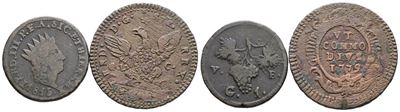 Ferdinando III di Borbone, Lotto di 2 monete da 1 grano 1779 e 1815