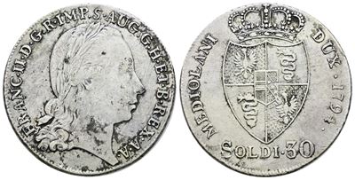 Francesco II d'Asburgo, 30 soldi 1794 in argento