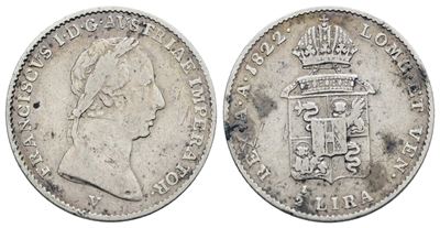 Francesco I d'Asburgo, Mezza lira 1822