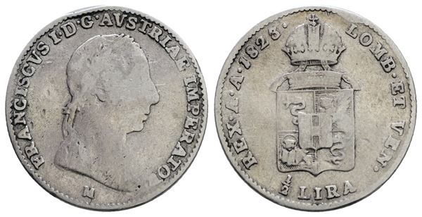 MILANO. REGNO LOMBARDO VENETO. Francesco I d'Asburgo (1815-1835). Mezza lira 1823. Ag; 2,1gr; Gig. 77; Raro; MB