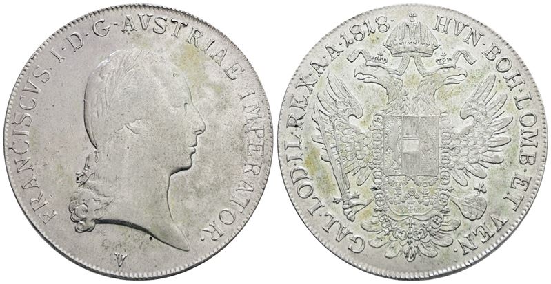 Francesco I d'Asburgo, Tallero di convenzione 1818