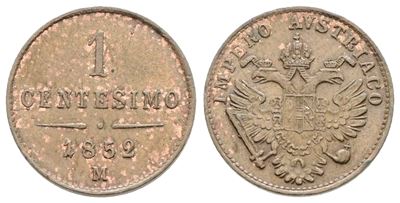 Francesco Giuseppe, 1 centesimo 1852, Regno Lombardo Veneto