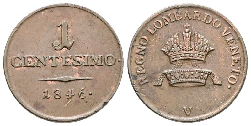 Ferdinando I d'Asburgo, 1 centesimo del Regno Lombardo Veneto, 1846