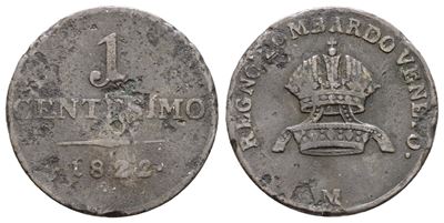 Francesco I d'Asburgo, 1 Centesimo 1822, Regno Lombardo Veneto