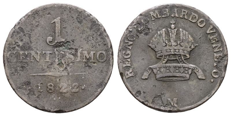Francesco I d'Asburgo, 1 Centesimo 1822, Regno Lombardo Veneto