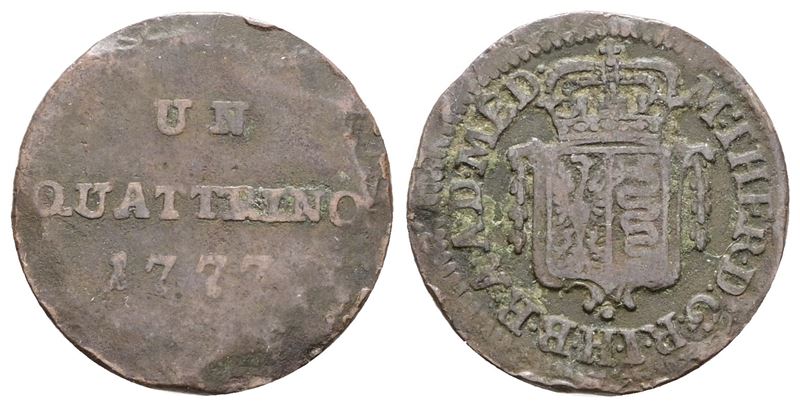 Milano, Maria Teresa D'asburgo (1740-1780). Quattrino 1777. Cu; 1,9gr; Mir 95; Nc; Mb