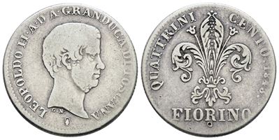 Leopoldo II, Fiorino del Granducato di Toscana, 1843