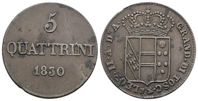 Leopoldo II, 5 quattrini (1830), Granducato di Toscana