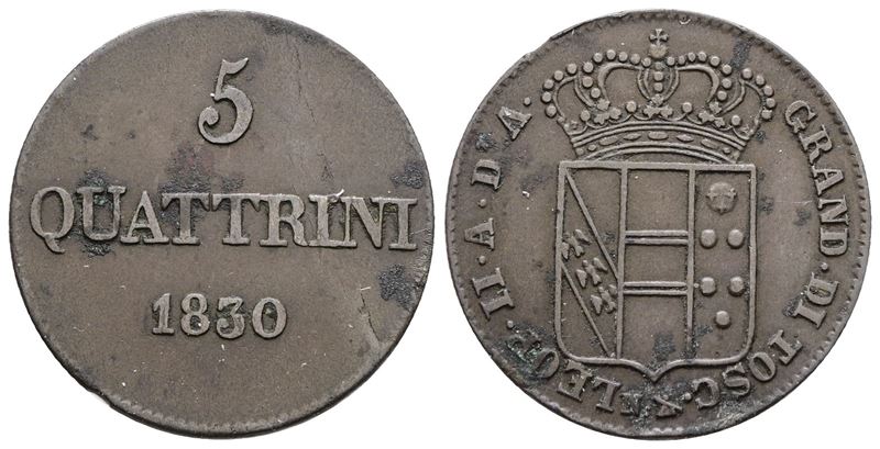 Leopoldo II, 5 quattrini (1830), Granducato di Toscana