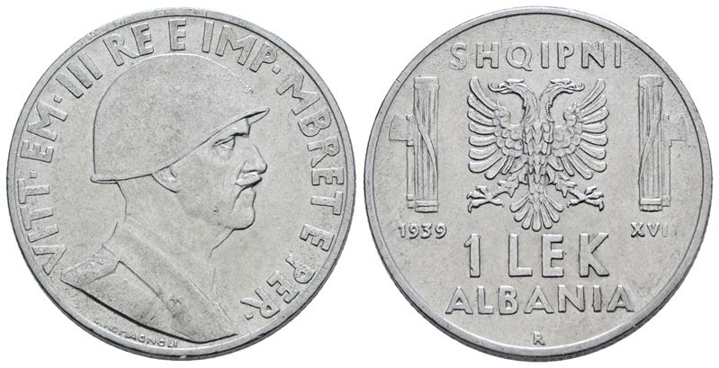 Vittorio Emanuele III, 1 Lek, 1939