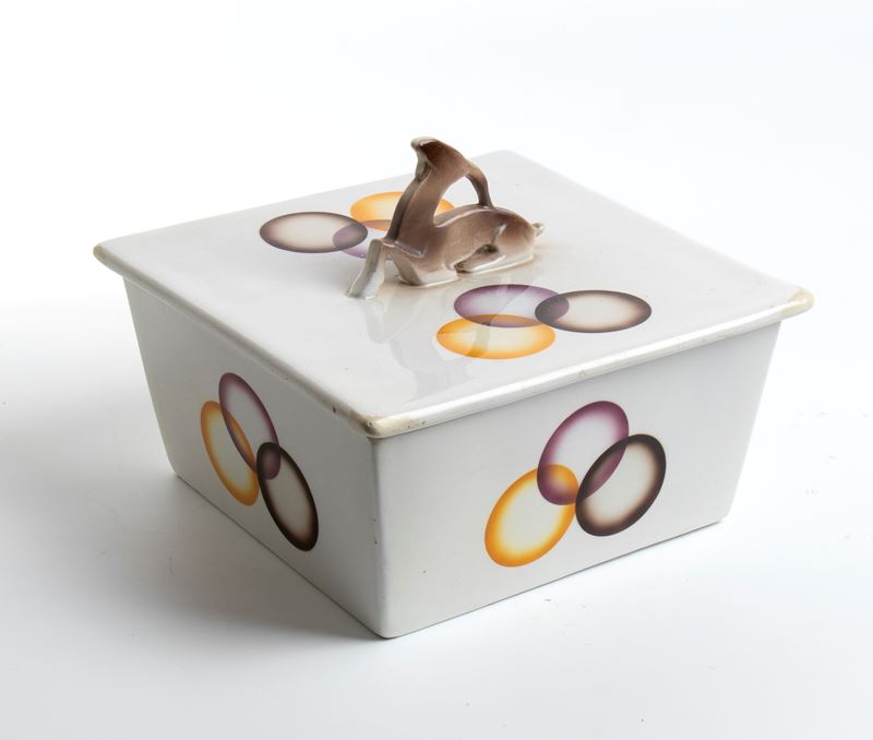 Scatola con manico zoomorfo attribuita a Angelo Simonetto