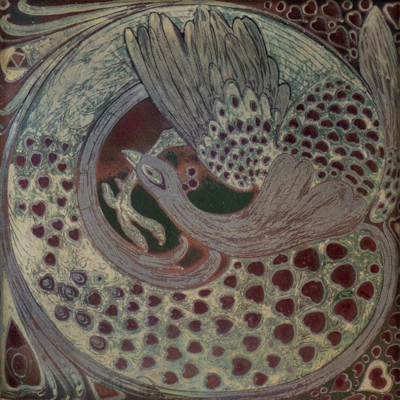 Piastrella con pavone