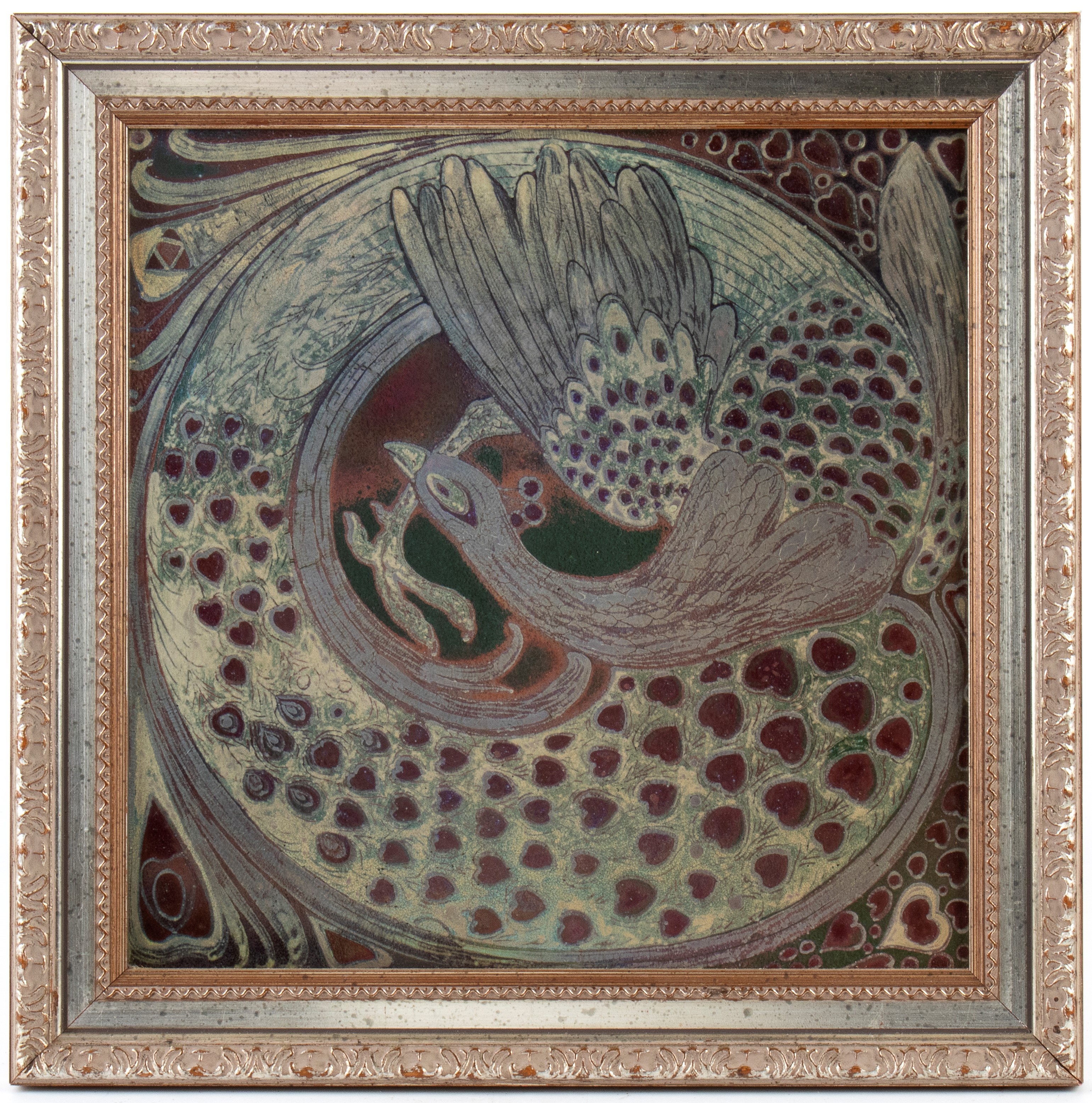 Piastrella con pavone