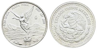 Messico, 1/20 di oncia, 1997, Argento (Ag), 1,56 g, KM 609