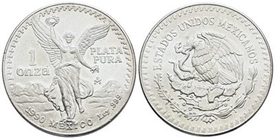 Messico, Oncia 1990, Argento 31,1 gr, KM 494