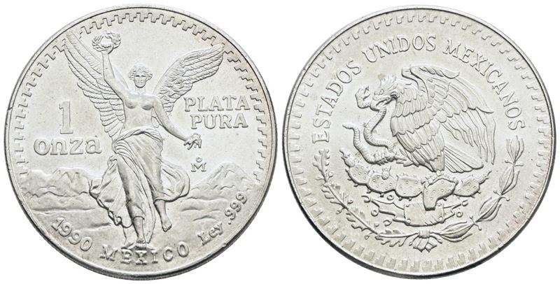 Messico, Oncia 1990, Argento 31,1 gr, KM 494