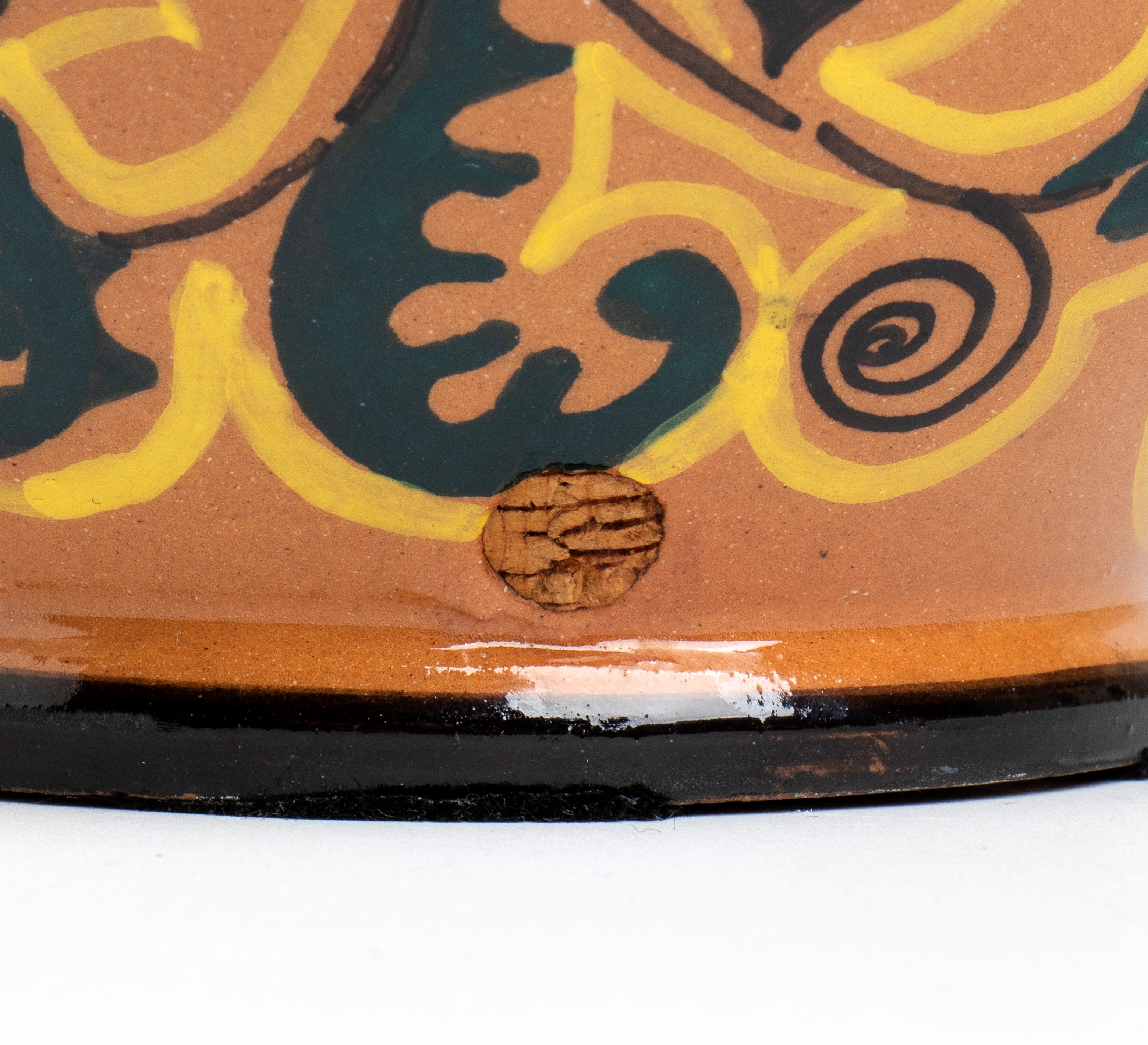 Manifattura la Salamandra - Vaso solifleur in ceramica decorato a fiori
