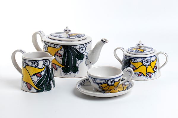 MANIFATTURA CERAMICA BORGHESE PRATICA DI MARE - Servizio da tè Paoloni
